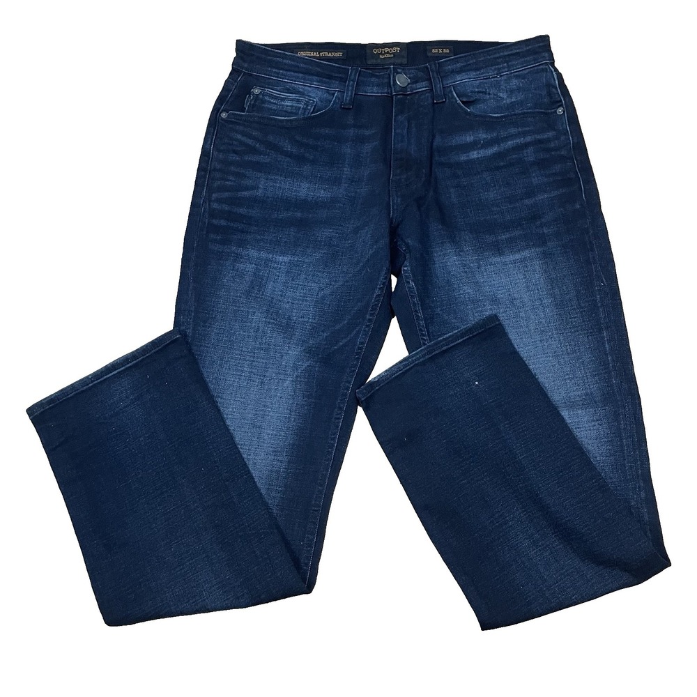 Outpost Makers Jeans Men's 32x32 Dark Wash Original Straight Fit 16 in